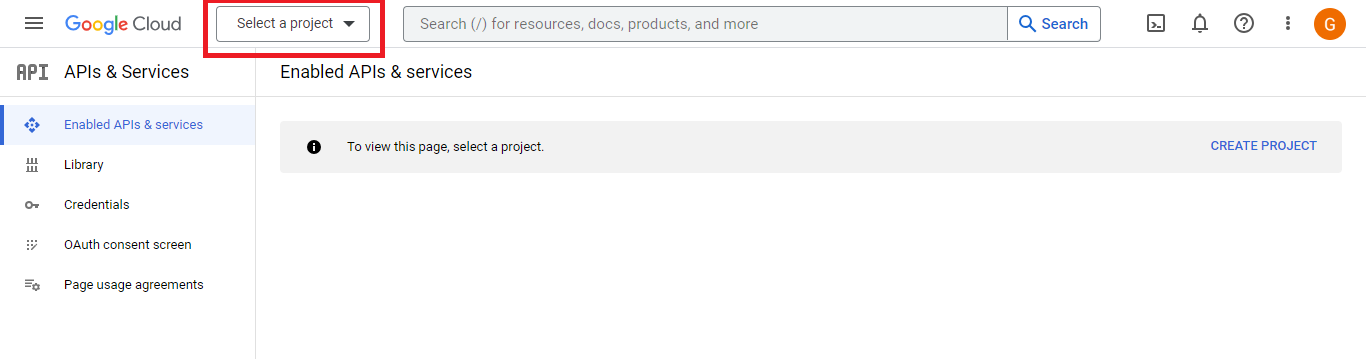 create a project